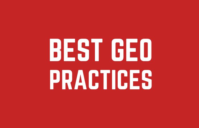 Best GEO Practices